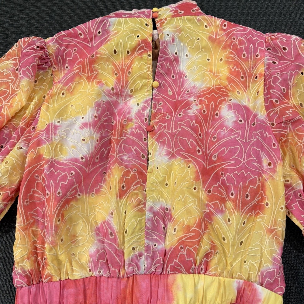 New Elliatt‎ Cowra Set Pink & Yellow Eye-lit Floral Skirt Set Size Medium - Picture 12 of 12
